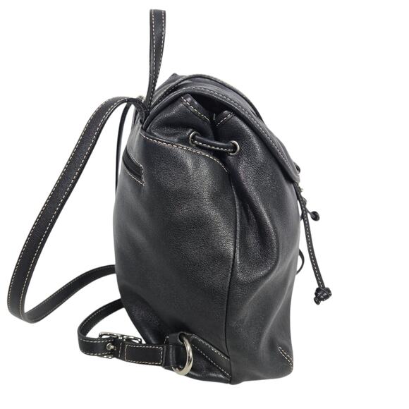 Vintage Coach Studio Legacy Backpack Black Mini Bag Y2K Leather Drawstring 9368 - Picture 12 of 14
